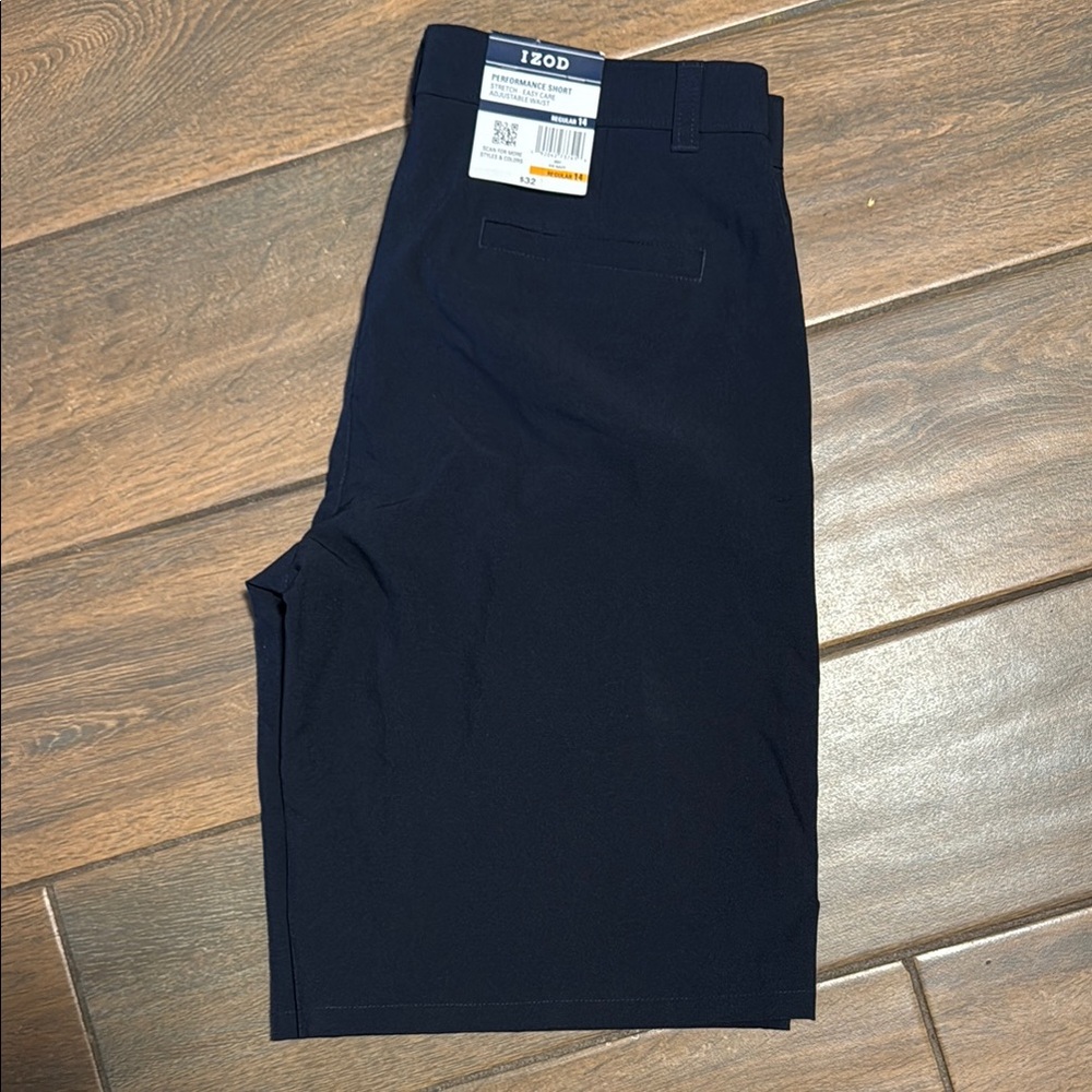 Izod Blue Flat Front Shorts Classic Style